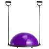 VEVOR Half Exercise Ball Trainer, 23 inch Balance Ball Trainer, 660lbs Stability Ball, Yoga Ball with Resistance Bands & Foot Pump