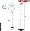 5 Core Mic Stand, Universal Microphone Stand Boom Mic Stand with Weighted Round Base, Height Adjustable Stand with Cable Management Clip- MS RBL