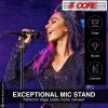 5 Core Mic Stand, Universal Microphone Stand Boom Mic Stand with Weighted Round Base, Height Adjustable Stand with Cable Management Clip- MS RBL
