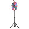 VEVOR 18 inch Spinning Prize Wheel, 14 Slots Spinning Wheel with Height Adjustable Stand, Roulette Wheel with a Dry Erase, and a Storage Bag