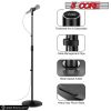 5 Core Mic Stand, Universal Microphone Stand Boom Mic Stand with Weighted Round Base, Height Adjustable Stand with Cable Management Clip- MS RBL