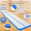 VEVOR Gymnastics Air Mat, 4 inch Thickness Inflatable Gymnastics Tumbling Mat, Tumble Track with Electric Pump