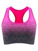 1pc/2pcs/3pcsMedium Support Two Tone Racer Back Sports Bra, Fitness Workout Running Yoga Bra
