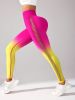 2 Pack Cut Out Ombre Gradient Color Hollow High-waist Butt-lifting Fitness Women's Yoga Pants