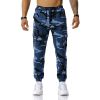 Man Pants Patchwork Camouflage Jogging Pants Outdoor Sports Fitness Sweatpants